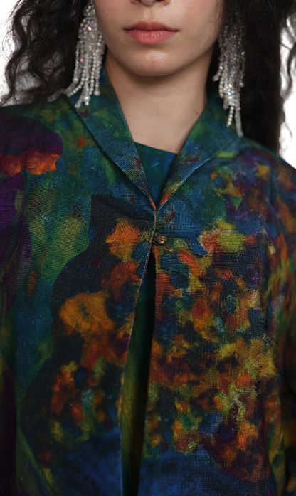 Flowers in a vase shrug jacket