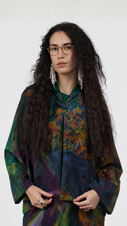 Flowers in a vase shrug jacket