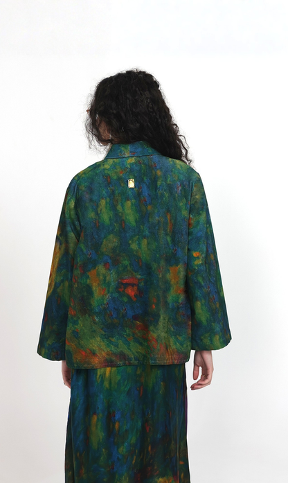 Flowers in a vase shrug jacket